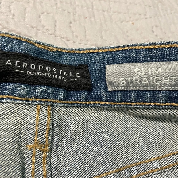 Aeropostale Jeans Distressed 30/32 Slim Straight - Picture 6 of 11